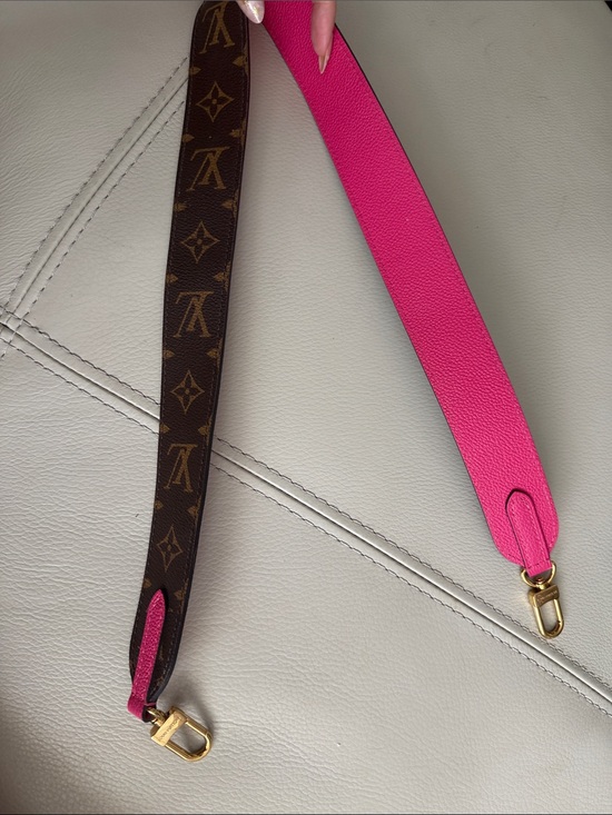 Louis Vuitton Accessories - Louis Vuitton Convertible Bag Strap in Hot Pink and Monogram Canvas